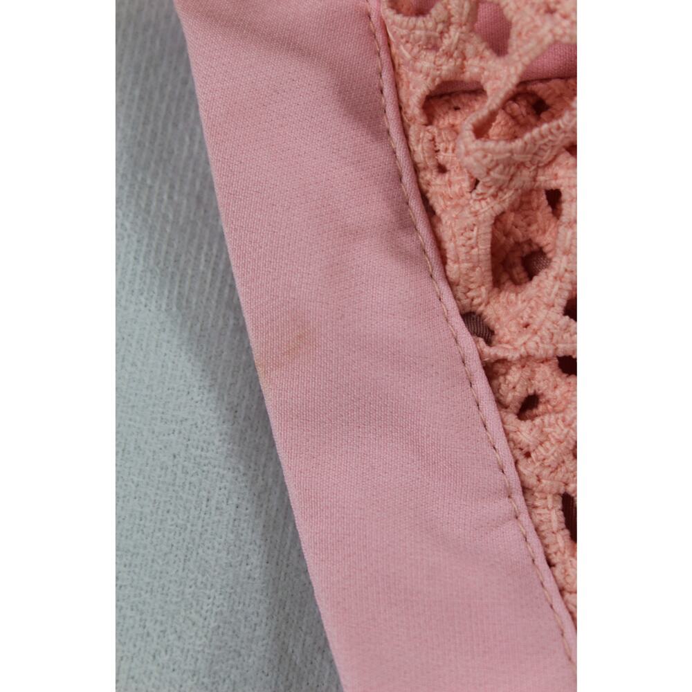 Self-Portrait Pink Eyelet Ruffle Dress - Picture 3 of 9